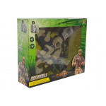 Vojenské lietadlo svetlo+zvuk 49 cm Zeleno-čierne